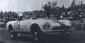 Joaquín Palacio en acción, en la Vue des Alpes de 1954