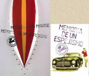 A la izquierda, la portada del Catálogo de la exposición, a la derecha la del folleto